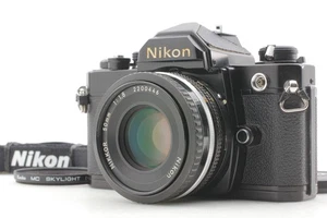 [Casi COMO NUEVA] Cámara fotográfica Nikon FM negra SLR Ai-S 50 mm F1.8 correa de lente de JAPÓN - Imagen 1 de 12