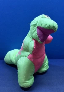 Vintage 1992 Fisher Price Puffalump Dino-Roars 12 Zoll T-Rex Plüsch Dinosaurier quietscht - Bild 1 von 9