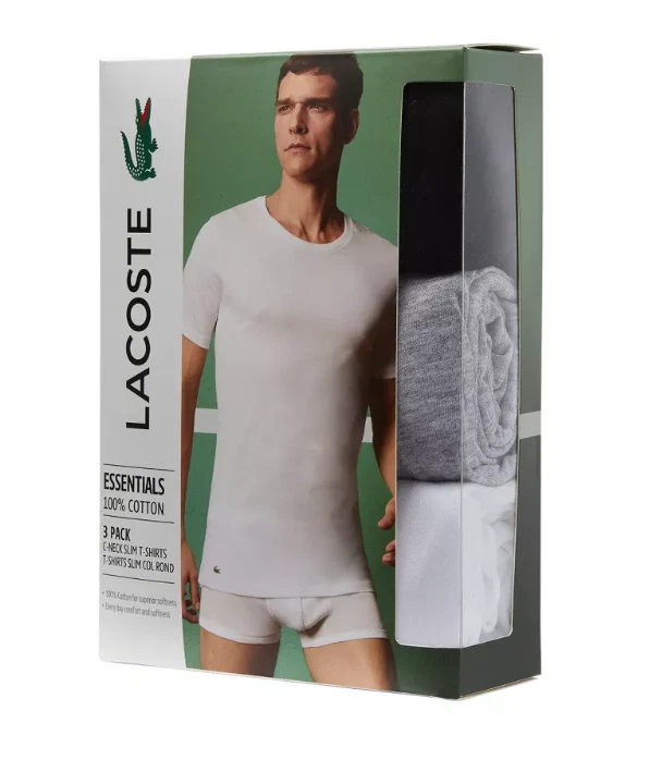 Lacoste Crewneck Tee Mens Essentials 100 Cotton Size S