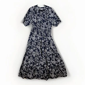 Maxi ~ Vestido Chico's Cintura Calada en Niveles Azul Forrado Talla 2 L EE. UU. 12 - Imagen 1 de 6