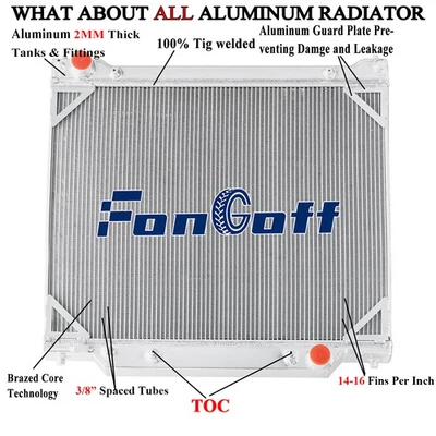 4 ROW Aluminum Radiator Fits 1997-2014 Ford E150/E250/E350 Econoline Wagon V8 - Image 1 of 4