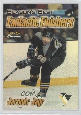 1999 O-Pee-Chee Chrome Season's Best Fantastic Finishers Refractor Jaromir Jagr - Image 1 of 2