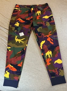 Polo Ralph Lauren Multicolor Camo Jogger Sweats Big Pony Men’s Size XXL $198 NWT - Picture 1 of 13