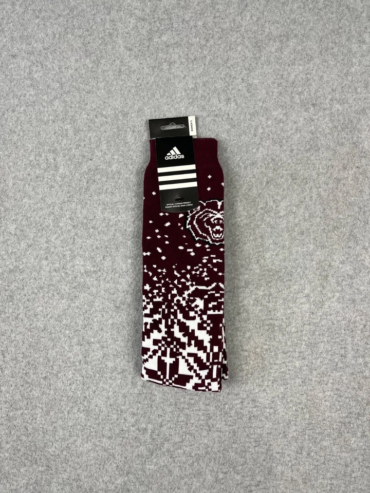 Calcetines de fútbol para mujer Missouri State University Bears granate Adidas estampado por todas partes Foto 1 de 4
