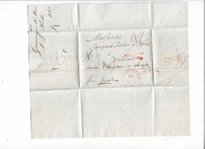 1833 CARTA DOBLADA SIN SELLO GRONINGEN PAÍSES BAJOS A TODA SUIZA - Imagen 1 de 2