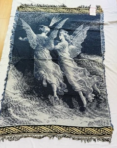 The Rug Barn Angel Whispers Throw Blanket 100% Cotton 46” x 67” New Make In USA - Picture 1 of 5