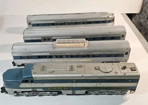 American Flyer 466 Comet Diesellok mit blauem Personenwagen Set 960/962/963 - Bild 1 von 15