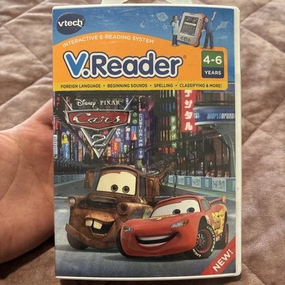 Vtech V.Reader Cars 2 Interactive E-Reading System Ages: 4-6 Years - Sealed - Image 1 of 3