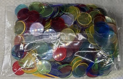 Yuanhe 500 件 3/4 英寸透明宾果计数芯片适用于宾果游戏 Pa — 第 1/2 张图片