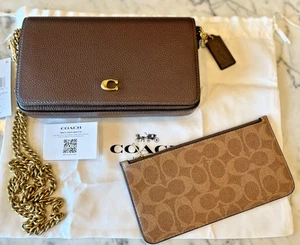 Coach Mila Crossbody Leather Maple Brass Hardware Removable Pouch NWT CAO01 - Picture 1 of 21