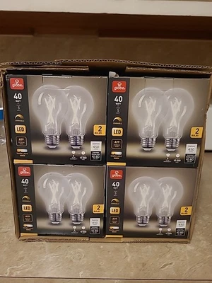 24 40-WATT Clear Light Bulbs Warm Light A19 LED Dimmable NEW 450 Lumens - Image 1 of 3