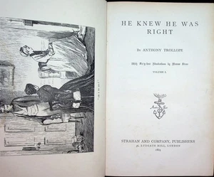 Anthony Trollope / He Knew He Was Right 2 vols 1st 1st Edition 1869 - Picture 1 of 6