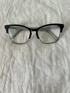 Women's Collection AA W1001 Eyeglass Frames Black/White 52-17-135 Frames Only - Afbeelding 1 van 7
