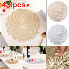 4/8x Placemats Washable Dining Wedding Birthday Charger Kitchen Table Place Mat