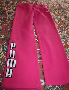 PUMA COTTON BLEND GIRLS SPORT ROSE PANTS SIZE MEDIUM - Picture 1 of 4