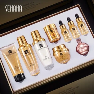 Women Facial Kit Glowing Whitening Skin Care Set Gold Unisex Collagen Set - Picture 1 of 6