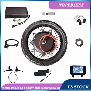 Us stock:QS273 150mm 8000W 3.5T 19*185inch hub motor wheel with Sabvoton 150A. - Picture 1 of 22