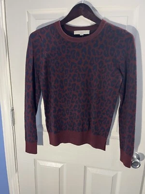 Suéter Ann Taylor LOFT Mujer XS Ligero Guepardo Leopardo Estampado Animal Nuevo Foto 1 de 4