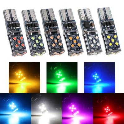 10Pcs Error Free T10 W5W 921 194 168 2016 15SMD Canbus LED Light Bulbs 12V - Image 1 of 4