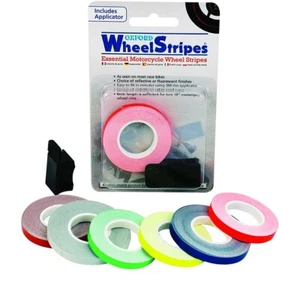 Oxford Motorcycle 7mm x 6m Rim Wheel Stripes + Applicator - All Colours - Picture 1 of 13