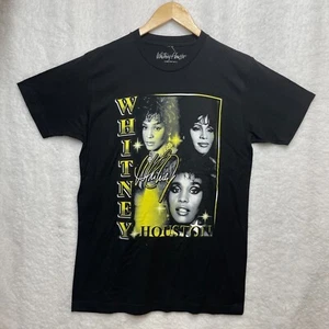 Whitney Houston Black T Shirt Mens Size M Short Sleeve R&B Graphic Singer Tee - Picture 1 of 7