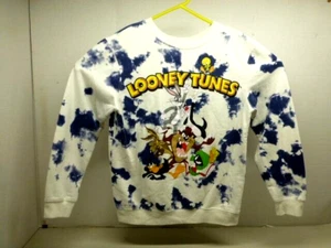 Looney Tunes Graphic Tie Dye Cotton Blend Sweatshirt Size LARGE VGC - Picture 1 of 4