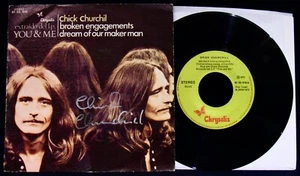 CHICK CHURCHILL Signed~1973 Spain Import Picture Sleeve & 45~Ten Years After - Picture 1 of 2