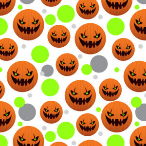 Jack-o'-lantern Pumpkin Face Halloween  Premium Gift Wrap Wrapping Paper Roll