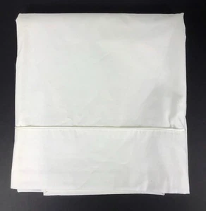 Vintage JC Penney Queen Flat Creamy White Sheet Made in USA Cotton Poly 90x102 - Picture 1 of 5