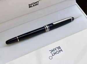 Montblanc Meisterstück 163 penna roller bordo nero argento - nuova con scatola - Foto 1 di 5