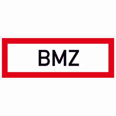 SIGNSAFETY® Schild für die Feuerwehr BMZ Folie Brand-Melder-Zentrale