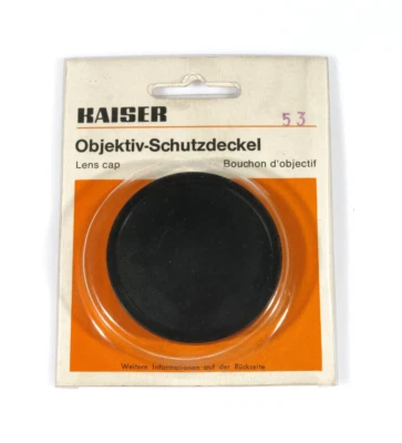 PRL) TAPPO LENTE OBIETTIVO OTTICA Ø 53 mm KAISER LENS CAP BOUCHON OBJECTIF Foto 1 de 3