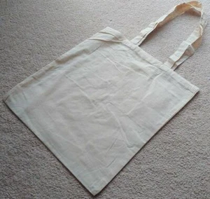 100% Natural Cotton Canvas Tote Hand/Shoulder Reusable Shopping Bags - Picture 1 of 1
