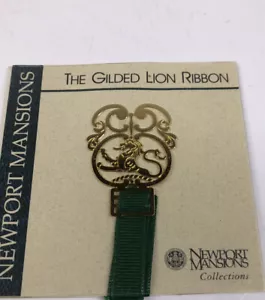 Bookmark Newport Mansions Gilded Age Metal & Ribbon New - Foto 1 di 2