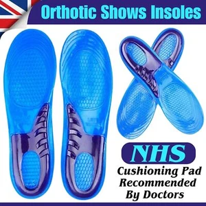 Orthotic Insoles For Arch Support Plantar Fasciitis Flat Feet Gel Heel Back Pain - Picture 1 of 16