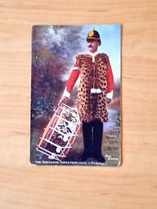 VINTAGE TUCKS OILETTE POSTCARD THE SHERWOOD FORESTERS BASE DRUMMER NOTTS DERB - Picture 1 of 2