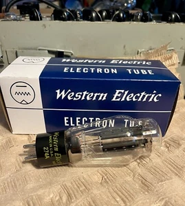 STRONG 1956 Western Electric 274A Vacuum Tube Black Plate D Getter Rectifier - Picture 1 of 5