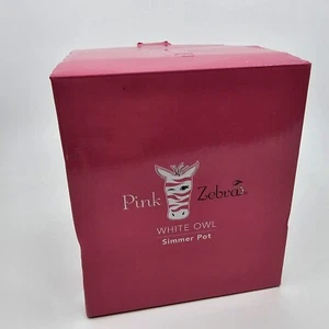Pink Zebra White Owl Simmer Pot Rare & Hard To Find New In Box - Picture 1 of 7