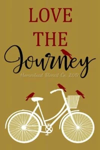 TENCIL RIUTILIZZABILE ARTICOLO 7785 AK 12"x18" -LOVE THE JOURNEY-SIGN STENCILS - Foto 1 di 1