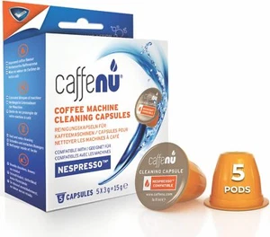 Cápsulas limpiadoras para cafetera Caffenu CNU5600 Nespresso, paquete de 5, multicolo - Imagen 1 de 3