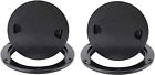 2-Pack 6" Boat Deck Cover Hatch Deck Plate Access & Lid Round Non-Slip RV Black