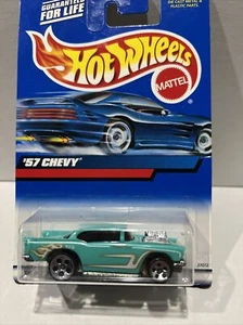 1998Hot Wheels 57 Chevy Aqua 5 Dot Wheels SEALED UNOPENED VHTF - Picture 1 of 6