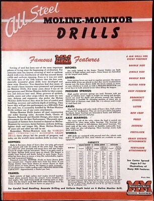 1952 Minneapolis Moline Monitor All Steel Fertilizer Drills Dealer Brochure - Image 1 of 4