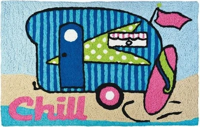 Alfombra lavable Jellybean Surfer niña cámper de playa 33 X 21 pulgadas Foto 1 de 2