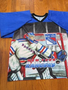 Vintage New York Rangers Jersey Mens Large/XL NHL Hockey Logo CCM Goalie 90s - Picture 1 of 13