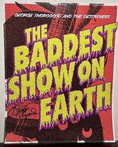 "Póster autógrafo firmado por George Thorogood y el destructor de Delaware 20""X 15-3/4" - Imagen 1 de 13