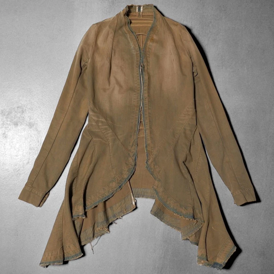 Chaqueta Vaquera Rick Owens, Marrón XS, 100% Algodón, Hecha en Italia Foto 1 de 4