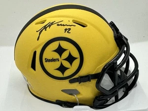 James Harrison Autographed Pittsburgh Steelers Rave Mini Helmet ! BAS W - Picture 1 of 2