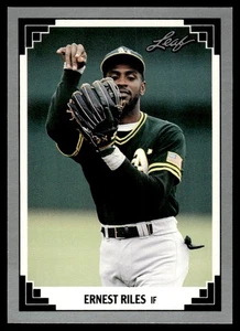 1991 Leaf Ernest Riles Oakland Athletics #358 - Picture 1 of 2