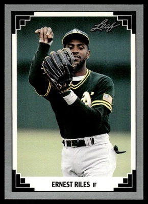 1991 Leaf Ernest Riles Oakland Athletics #358 - Image 1 of 2